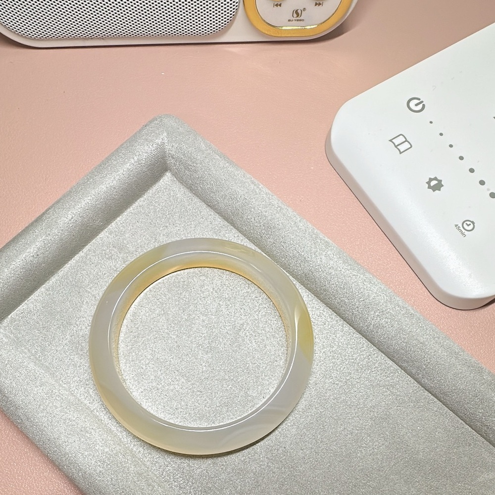 Elegant Cream Bangle Bracelet